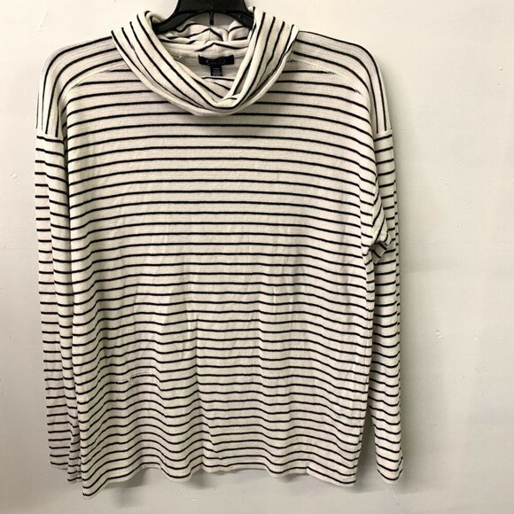 Chaps Ralph Lauren Multicolor Striped Cowl Neck Long Sleeve Blouse - Picture 1 of 4